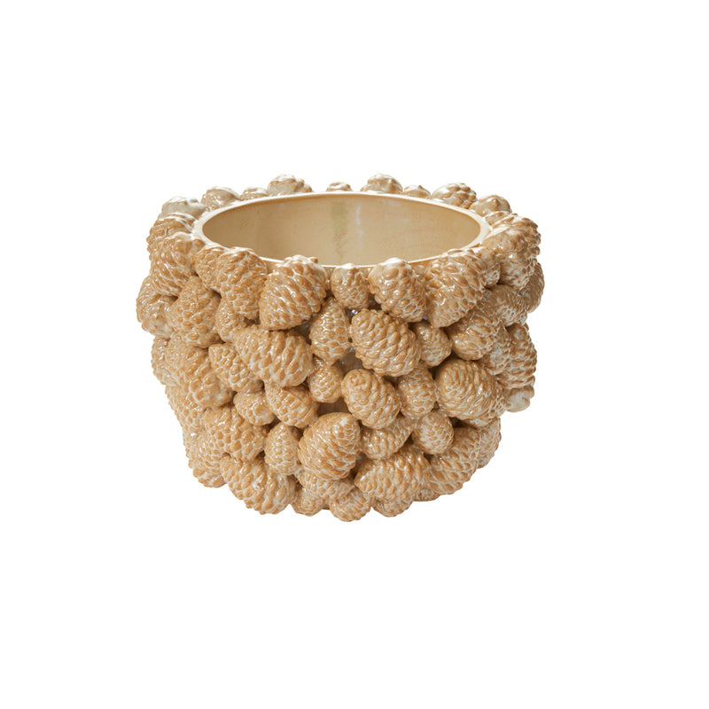 Pine Gold Pot By Accent Decor | Planters, Troughs & Cachepots | Modishstore - 2
