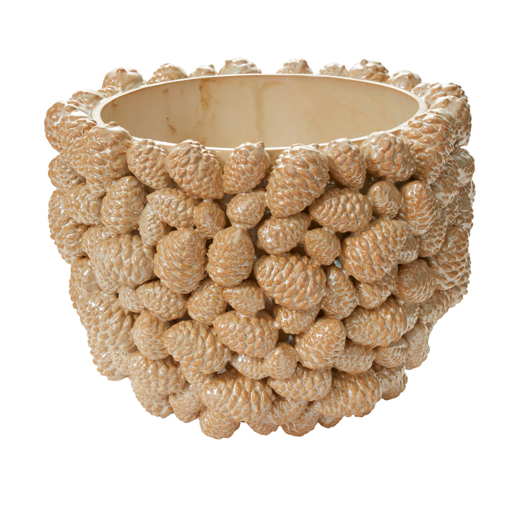 Pine Gold Pot By Accent Decor | Planters, Troughs & Cachepots | Modishstore - 5