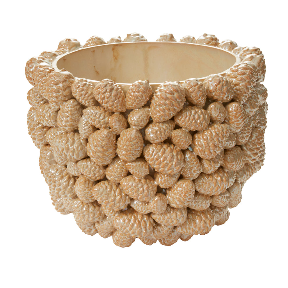 Pine Gold Pot By Accent Decor | Planters, Troughs & Cachepots | Modishstore - 5