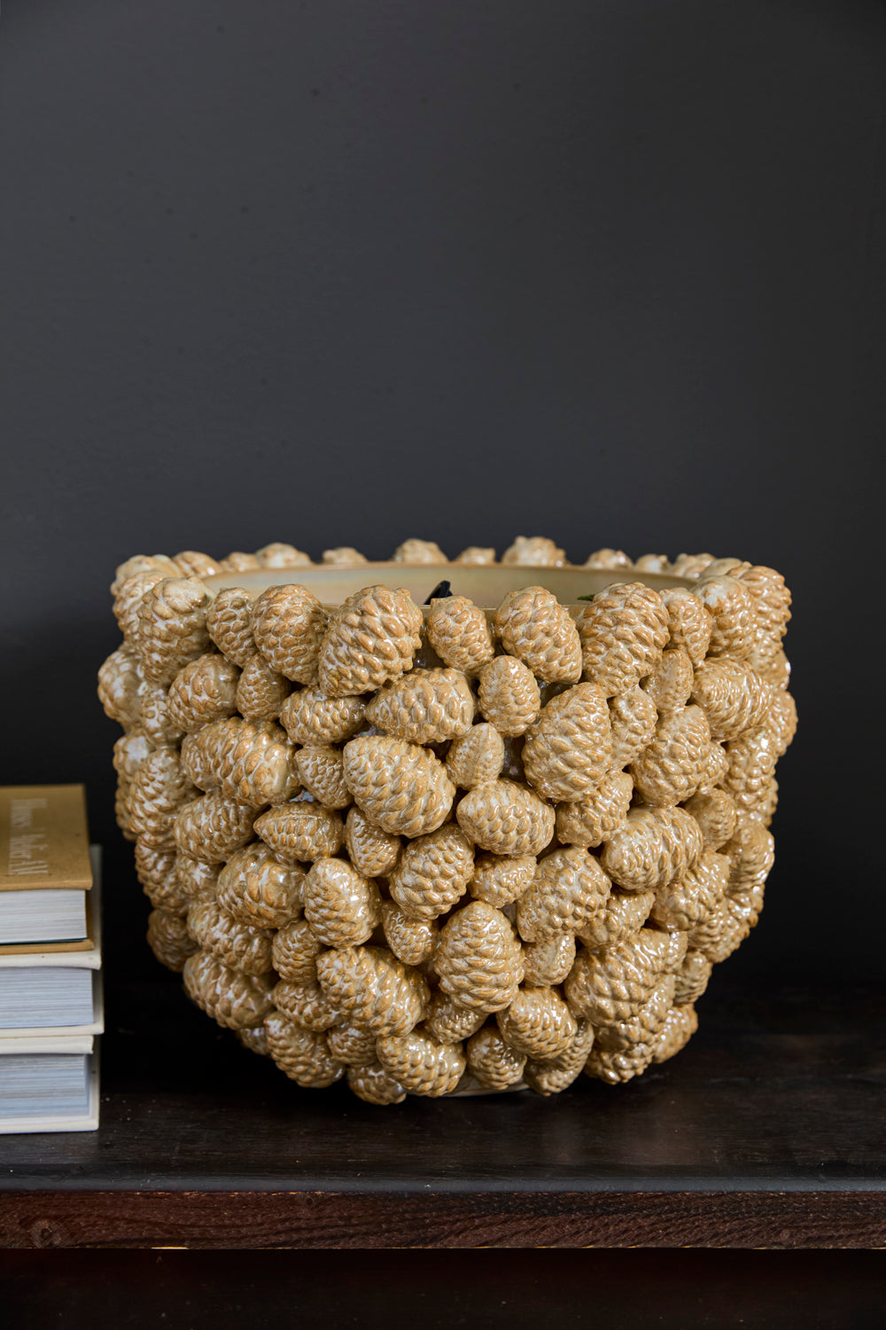 Pine Gold Pot By Accent Decor | Planters, Troughs & Cachepots | Modishstore - 6
