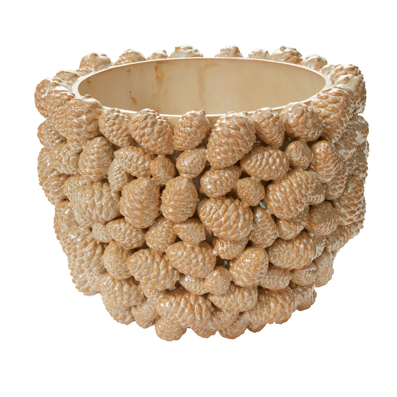 Pine Gold Pot By Accent Decor | Planters, Troughs & Cachepots | Modishstore - 5