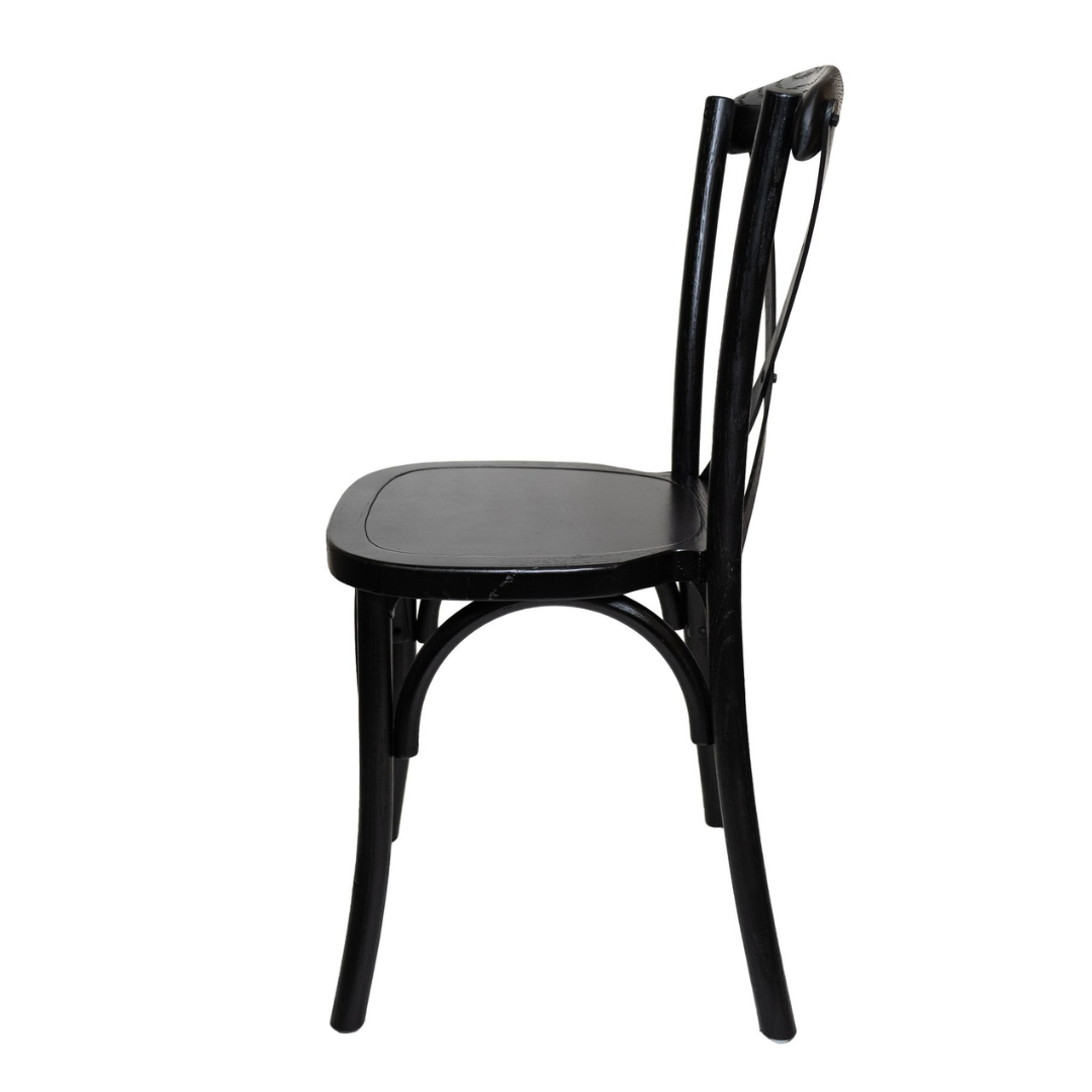 Crossback Dining Chairs, Black By CSP
