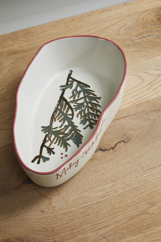 Evergreen Serving Dish 14" x 8" x 3.75" By Accent Decor
