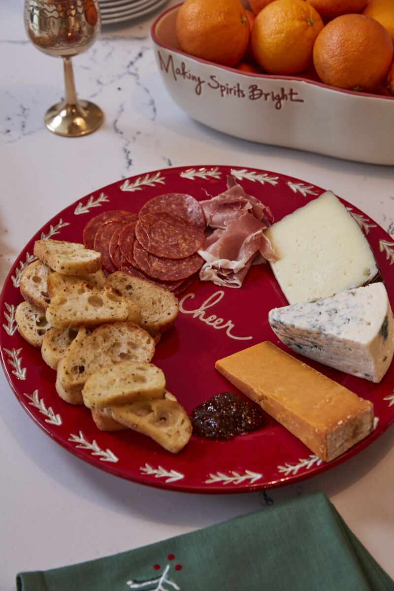 Yuletide Cheer Platter 14" By Accent Decor | Decorative Trays & Dishes | Modishstore - 1