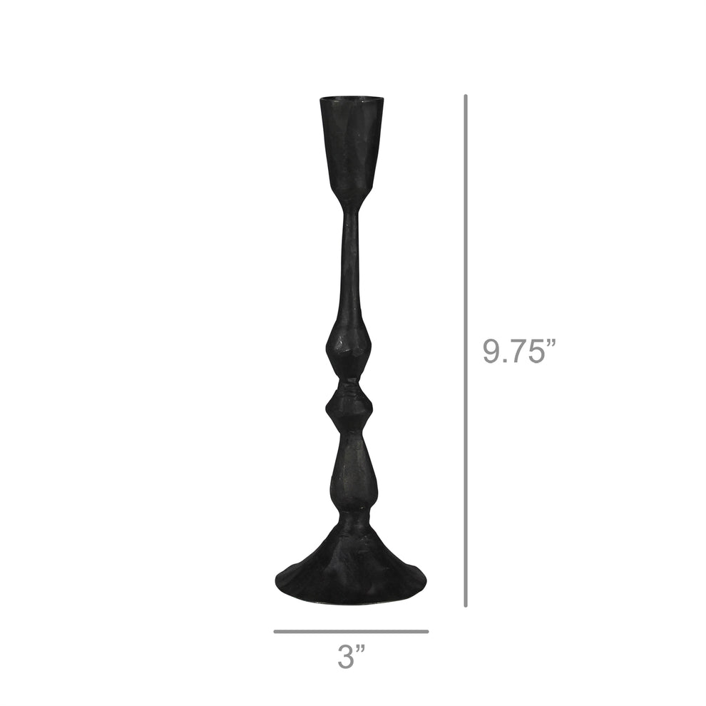 Jones Taper Holder, Metal, Black Set Of 4 By HomArt | Candle Holders | Modishstore - 3