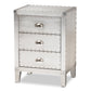 Baxton Studio Claude French Industrial Silver Metal 3-Drawer End Table | Cabinets | Modishstore - 4