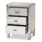 Baxton Studio Claude French Industrial Silver Metal 3-Drawer End Table | Cabinets | Modishstore - 5