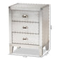 Baxton Studio Claude French Industrial Silver Metal 3-Drawer End Table | Cabinets | Modishstore - 3