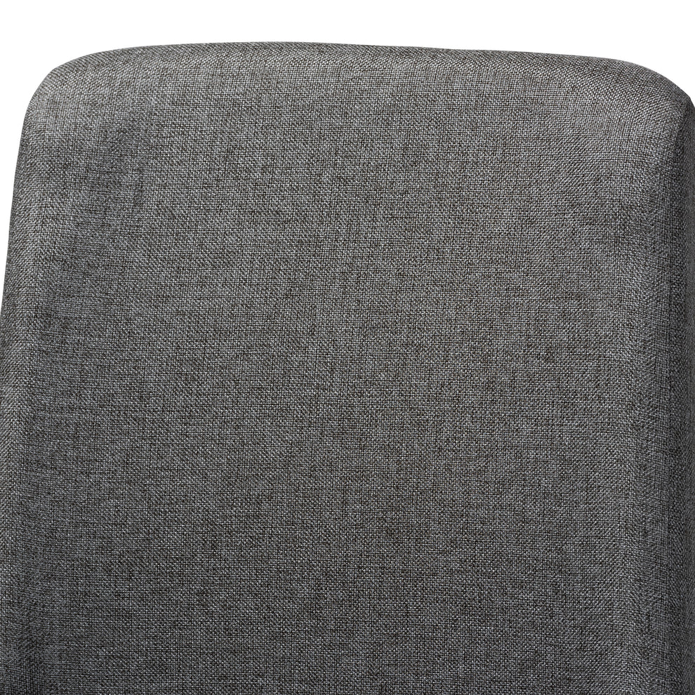 Baxton Studio Pernille Modern Transitional Grey Fabric Upholstered Walnut Finished 4-Piece Wood Dining Chair Set Set | Dining Chairs | Modishstore - 3