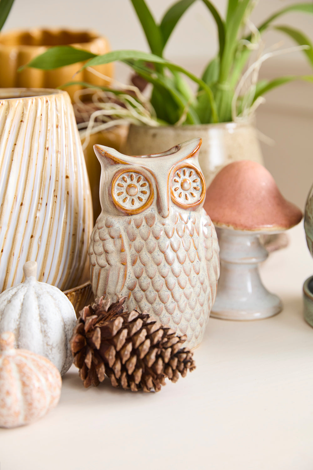 Great Grey Owl Budvase Set of 8 By Accent Decor | Vases | Modishstore - 8