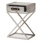 Baxton Studio William Modern French Industrial Silver Metal 1-Drawer End Table | Cabinets | Modishstore - 5