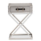 Baxton Studio William Modern French Industrial Silver Metal 1-Drawer End Table | Cabinets | Modishstore - 6