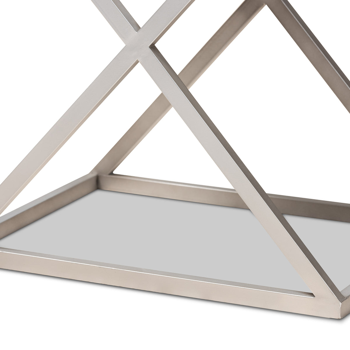 Baxton Studio William Modern French Industrial Silver Metal 1-Drawer End Table | Cabinets | Modishstore - 10
