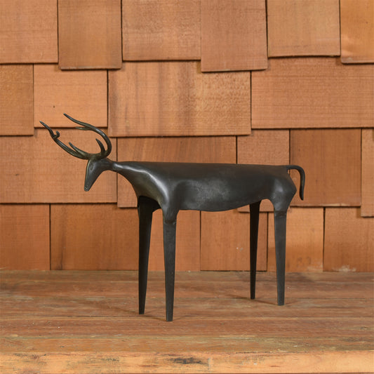 Rustic Reindeer, Iron - Large - Black Set Of 4 By HomArt | Animals & Pets | Modishstore - 1