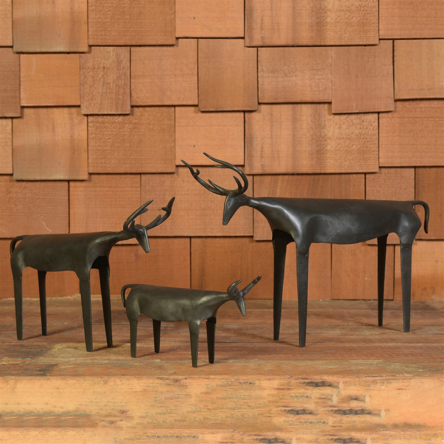 Rustic Reindeer, Iron - Large - Black Set Of 4 By HomArt | Animals & Pets | Modishstore - 2