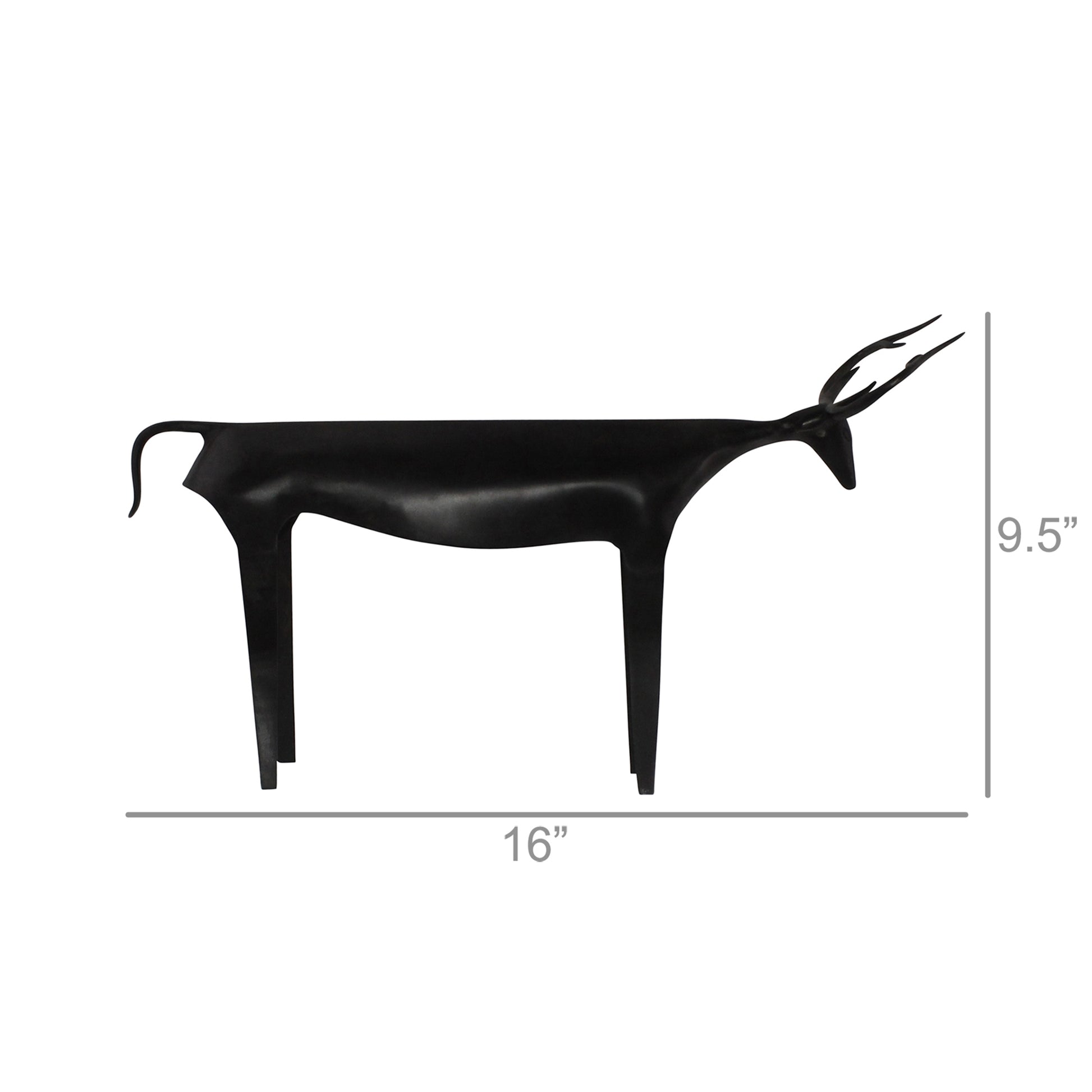 Rustic Reindeer, Iron - Large - Black Set Of 4 By HomArt | Animals & Pets | Modishstore - 4