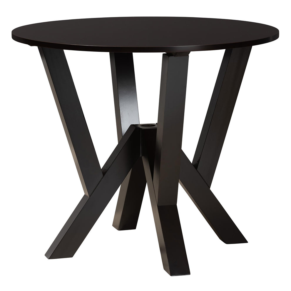 Baxton Studio Mari Modern Grey Fabric and Dark Brown Finished Wood 5-Piece Dining Set | Dining Sets | Modishstore - 4