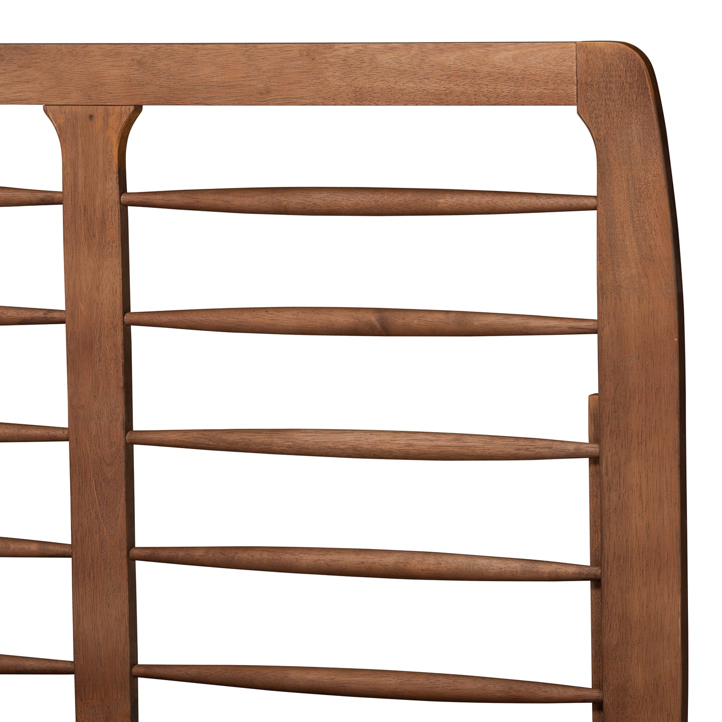 Baxton Studio Petra Mid-Century Modern Ash Walnut Finished Wood Full Size Platform Bed | Beds | Modishstore - 5