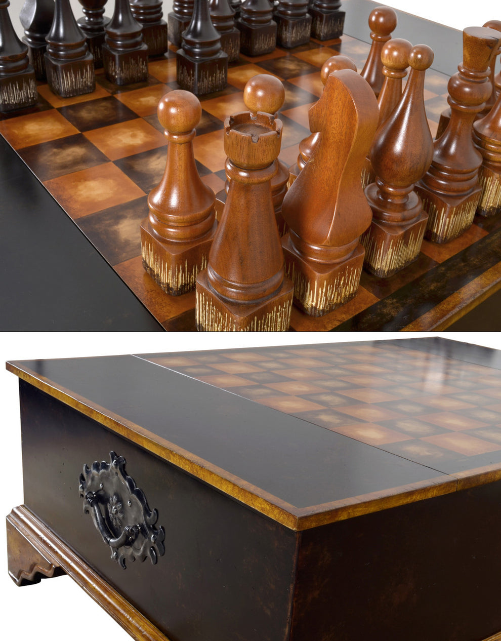 Ebony Chess Set Coffee Table | Coffee Tables | Modishstore - 4
