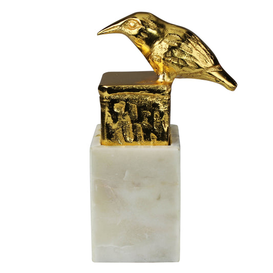 Bird on Marble Block Set Of 4 By HomArt | Animals & Pets | Modishstore