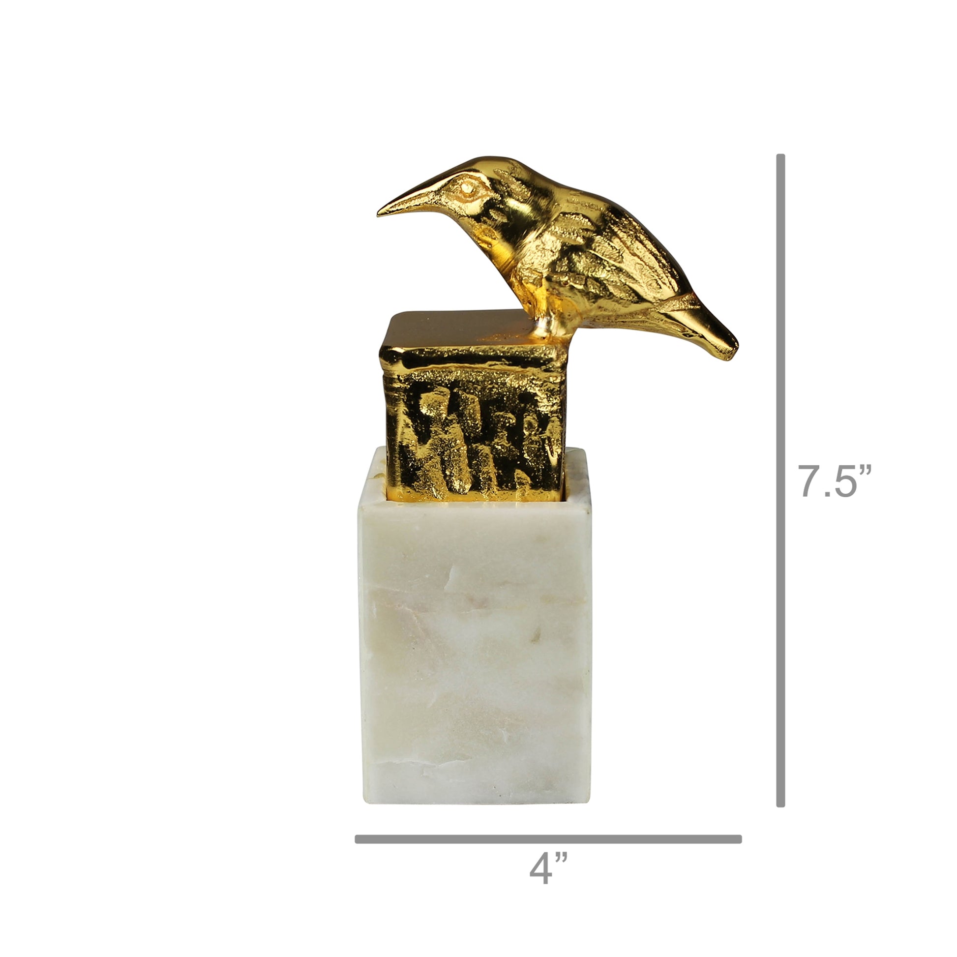 Bird on Marble Block Set Of 4 By HomArt | Animals & Pets | Modishstore - 2