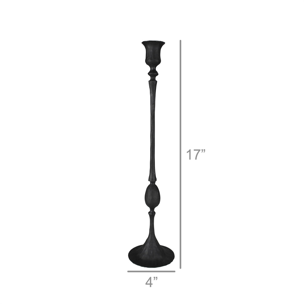 Petro Taper Holder, Black - Large Set Of 8 By HomArt | Candle Holders | Modishstore - 2