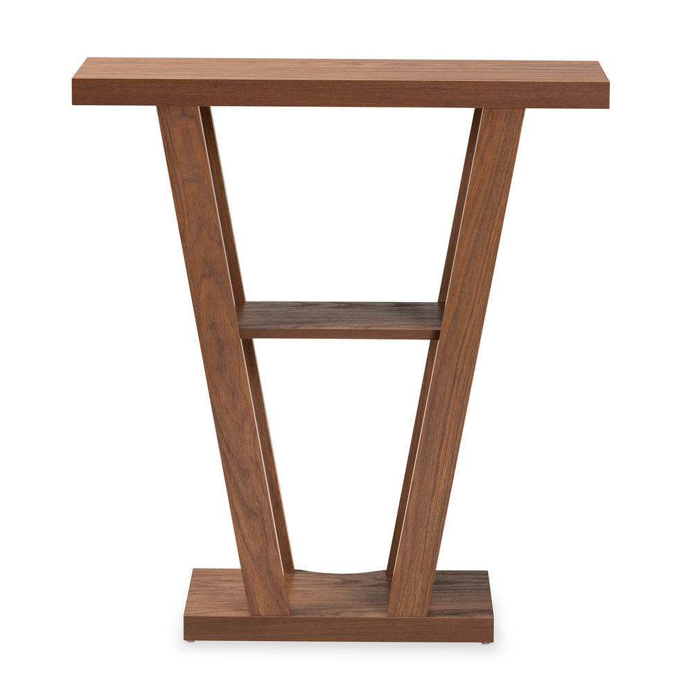 Baxton Studio Boone Modern and Contemporary Walnut Brown Finished Wood Console Table | Console Tables | Modishstore - 5