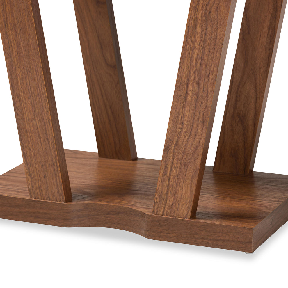 Baxton Studio Boone Modern and Contemporary Walnut Brown Finished Wood Console Table | Console Tables | Modishstore - 6