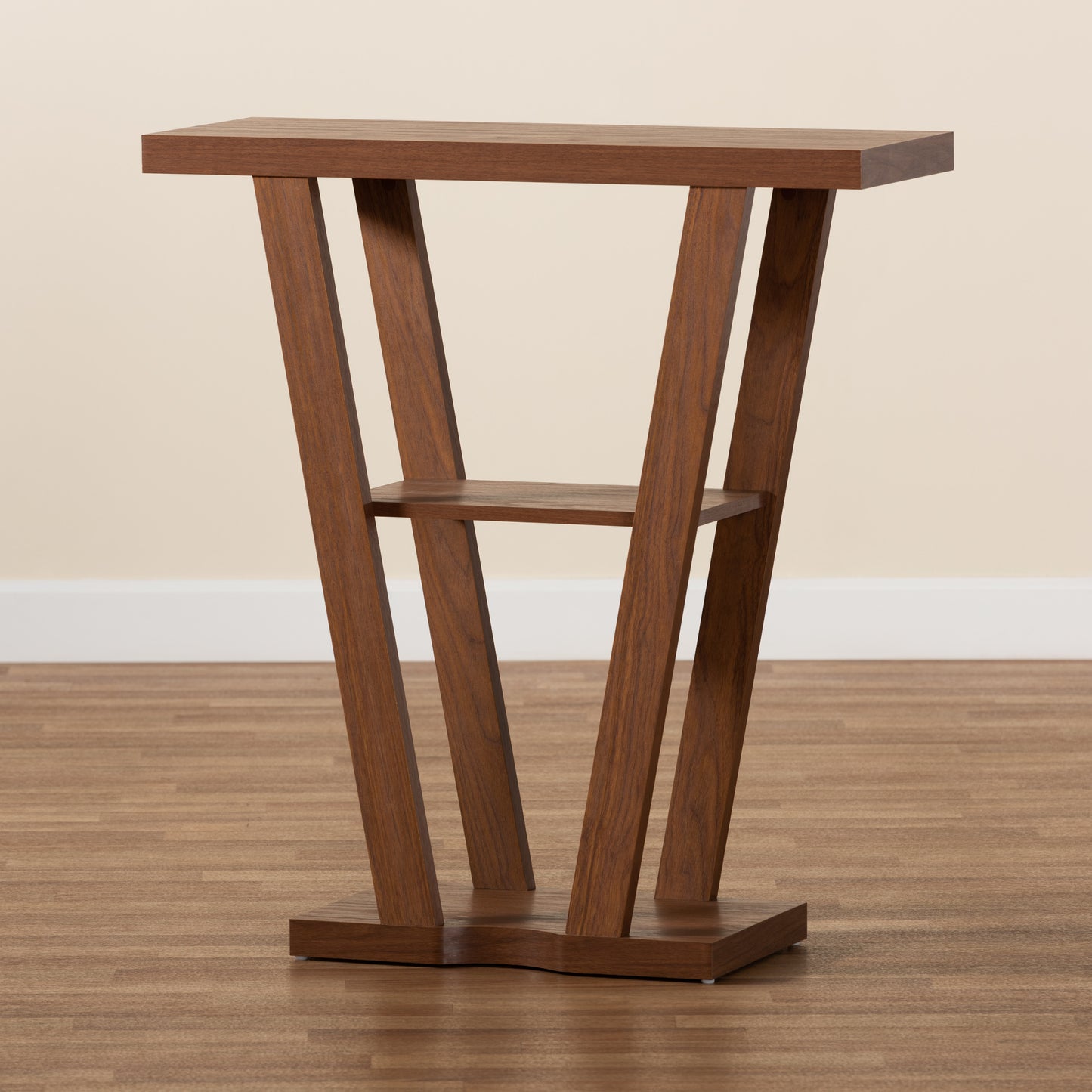 Baxton Studio Boone Modern and Contemporary Walnut Brown Finished Wood Console Table | Console Tables | Modishstore - 7