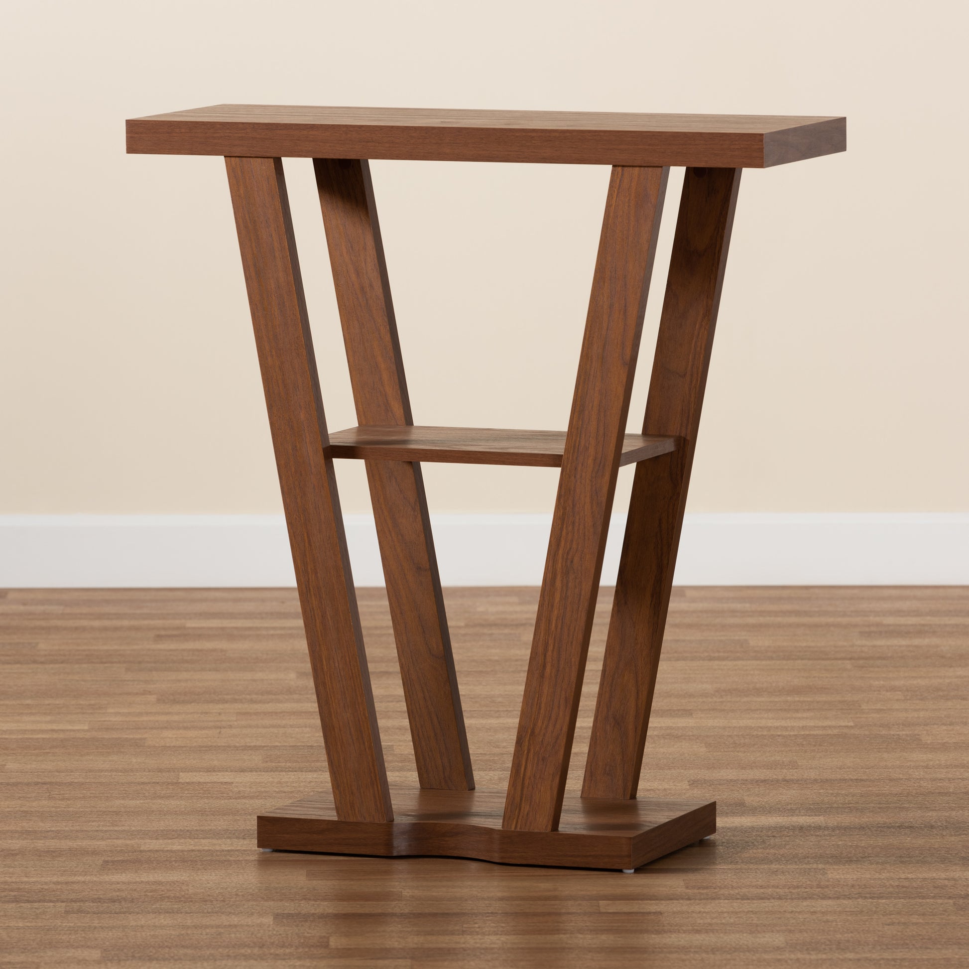 Baxton Studio Boone Modern and Contemporary Walnut Brown Finished Wood Console Table | Console Tables | Modishstore - 7