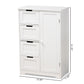 Baxton Studio Bauer Modern and Contemporary White Finished Wood 4-Drawer Bathroom Storage Cabinet | Cabinets | Modishstore - 8