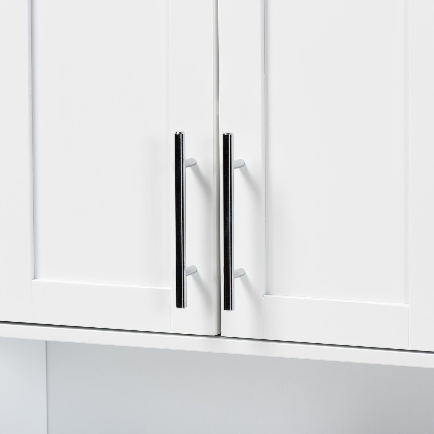 Baxton Studio Turner Modern and Contemporary White Finished Wood 2-Door Bathroom Wall Storage Cabinet | Cabinets | Modishstore - 5