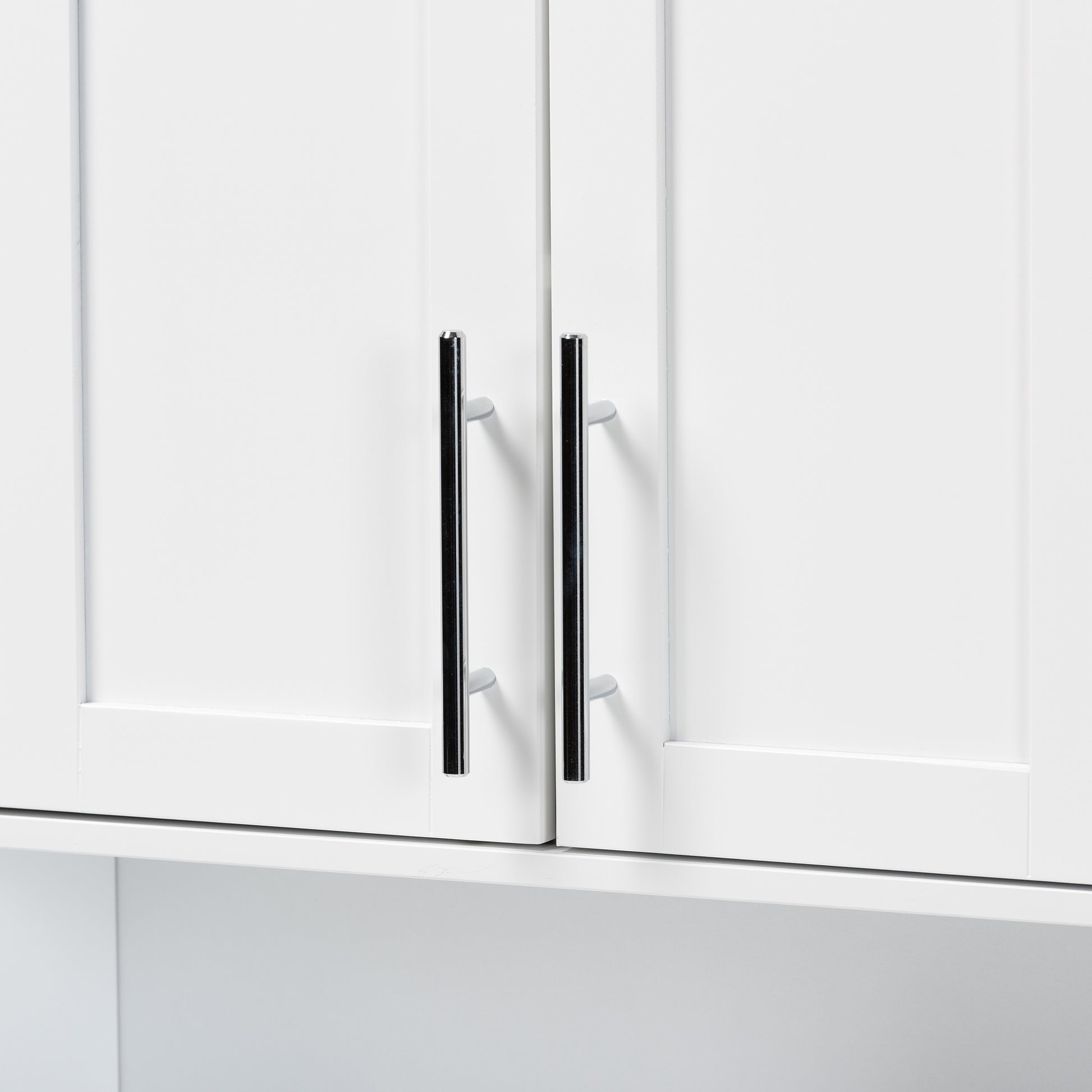 Baxton Studio Turner Modern and Contemporary White Finished Wood 2-Door Bathroom Wall Storage Cabinet | Cabinets | Modishstore - 5