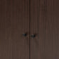 Baxton Studio Rossin Modern and Contemporary Dark Brown Finished Wood 2-Door Entryway Shoe Storage Cabinet with Top Shelf | Cabinets | Modishstore - 10