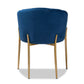 Baxton Studio Ballard Modern Luxe and Glam Navy Blue Velvet Fabric Upholstered and Gold Finished Metal Dining Chair | Dining Chairs | Modishstore - 7