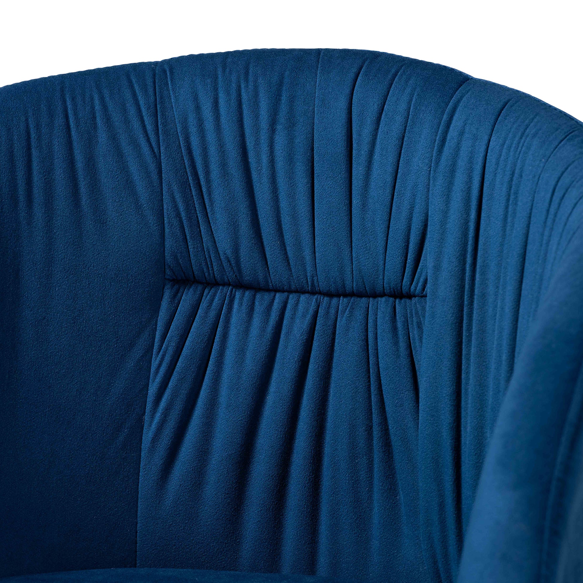 Baxton Studio Ballard Modern Luxe and Glam Navy Blue Velvet Fabric Upholstered and Gold Finished Metal Dining Chair | Dining Chairs | Modishstore - 8