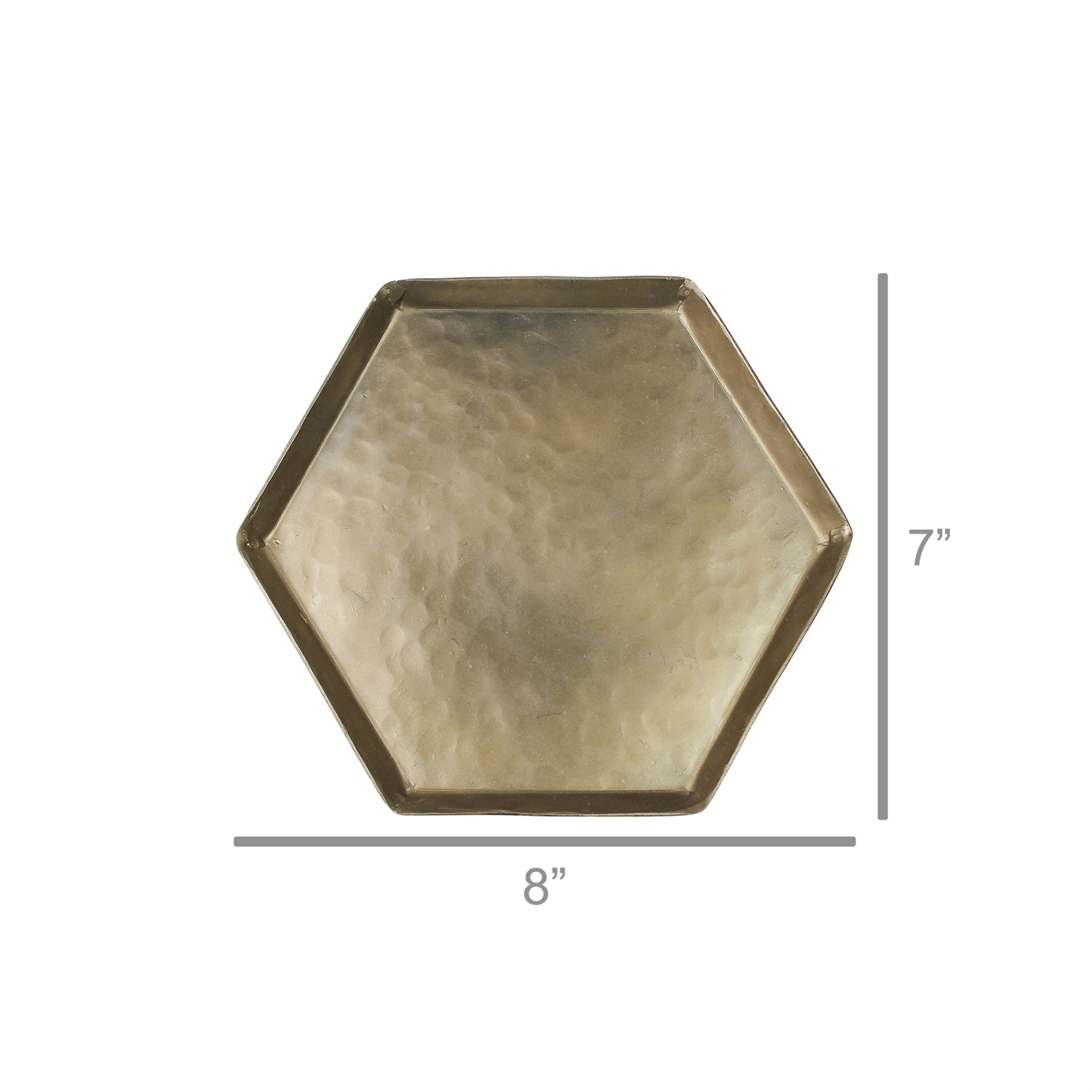Tulum Tray, Brass - Hexagonal Large Set Of 4 By HomArt | Decorative Trays & Dishes | Modishstore - 2