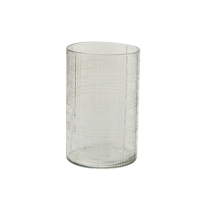 Etched Plaid Votive By Accent Decor | Planters, Troughs & Cachepots | Modishstore - 2