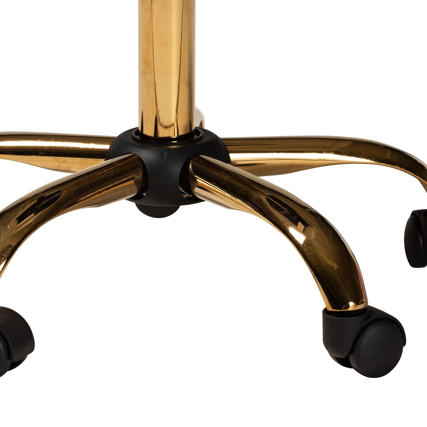 Baxton Studio Savara Contemporary Glam and Luxe Grey Velvet Fabric and Gold Metal Swivel Office Chair | Office Chairs | Modishstore - 8