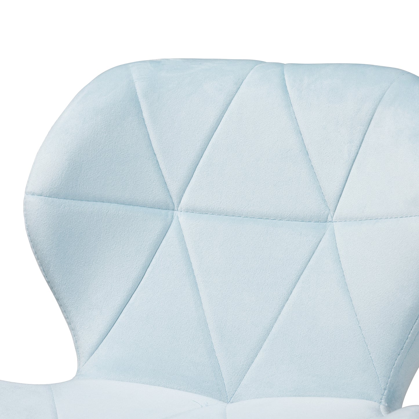 Baxton Studio Savara Contemporary Glam and Luxe Grey Velvet Fabric and Gold Metal Swivel Office Chair | Office Chairs | Modishstore - 17