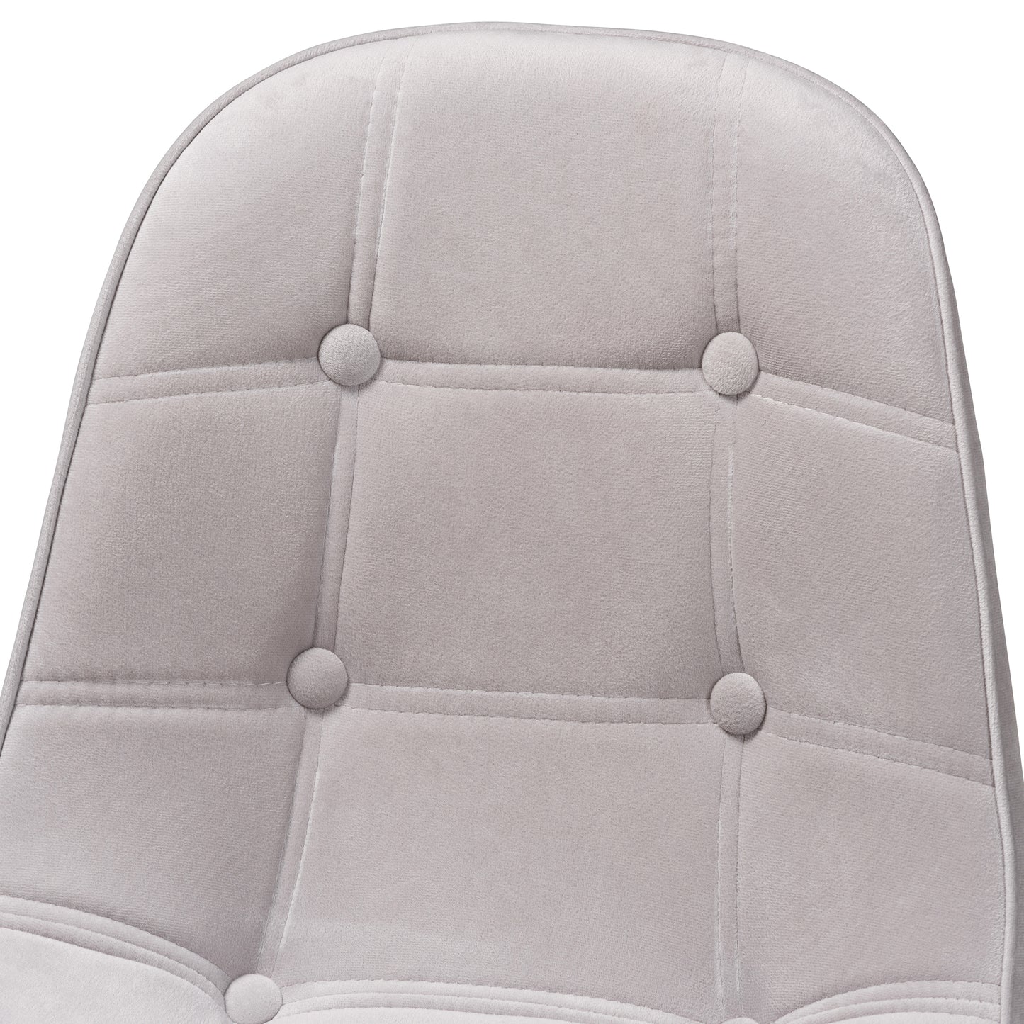 Baxton Studio Kabira Contemporary Glam and Luxe Grey Velvet Fabric and Gold Metal Swivel Office chair | Office Chairs | Modishstore - 10