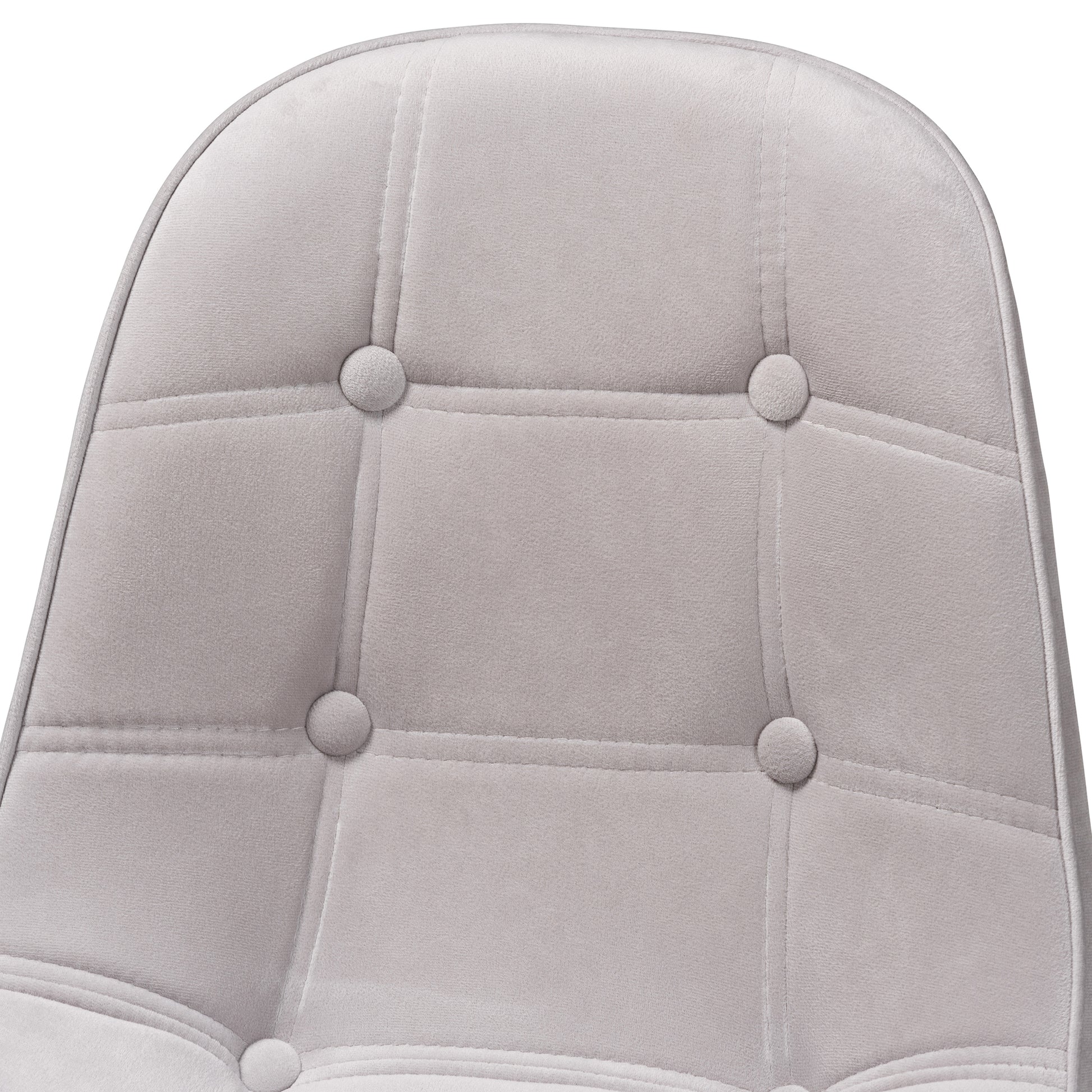 Baxton Studio Kabira Contemporary Glam and Luxe Grey Velvet Fabric and Gold Metal Swivel Office chair | Office Chairs | Modishstore - 10