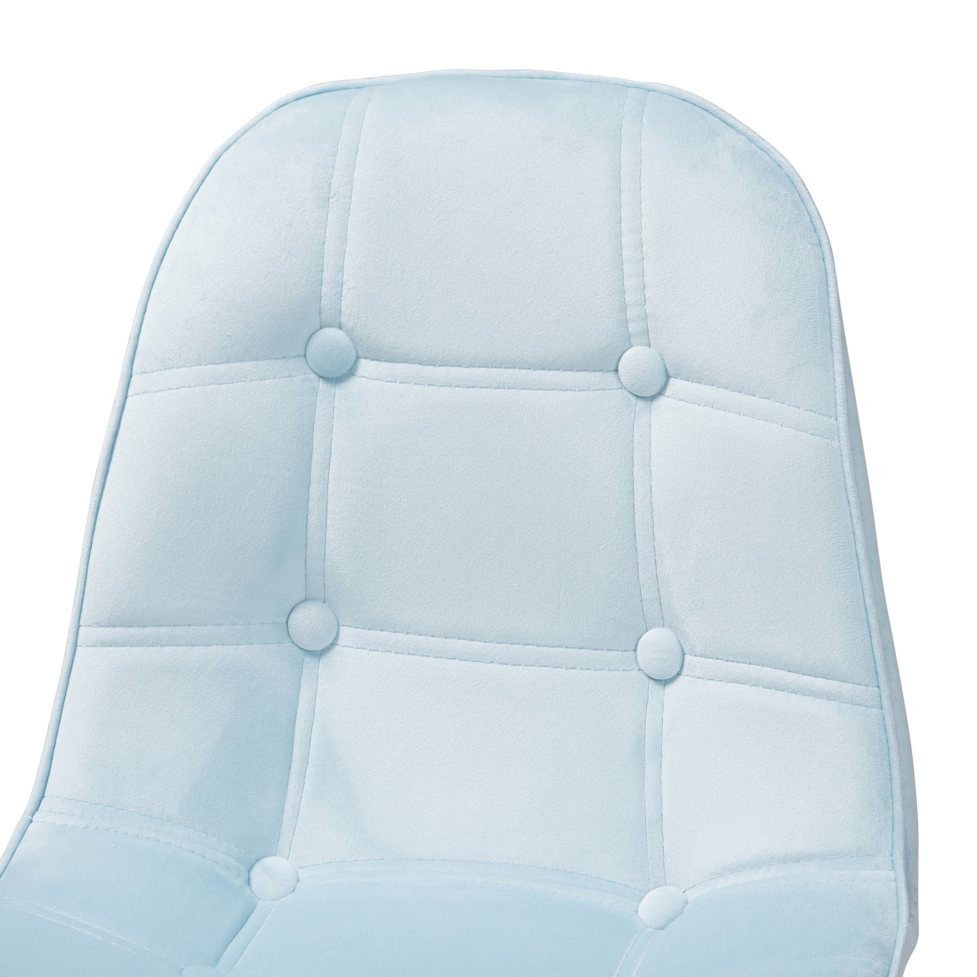 Baxton Studio Kabira Contemporary Glam and Luxe Aqua Velvet Fabric and Gold Metal Swivel Office chair | Office Chairs | Modishstore - 7