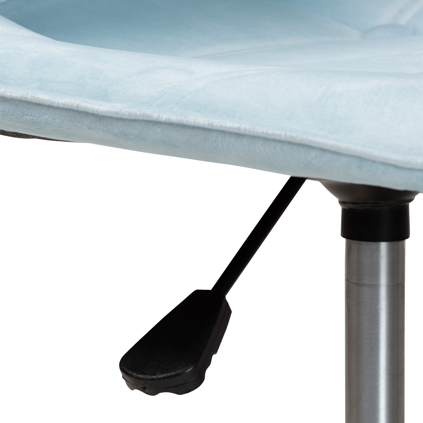 Baxton Studio Kabira Contemporary Glam and Luxe Aqua Velvet Fabric and Gold Metal Swivel Office chair | Office Chairs | Modishstore - 10