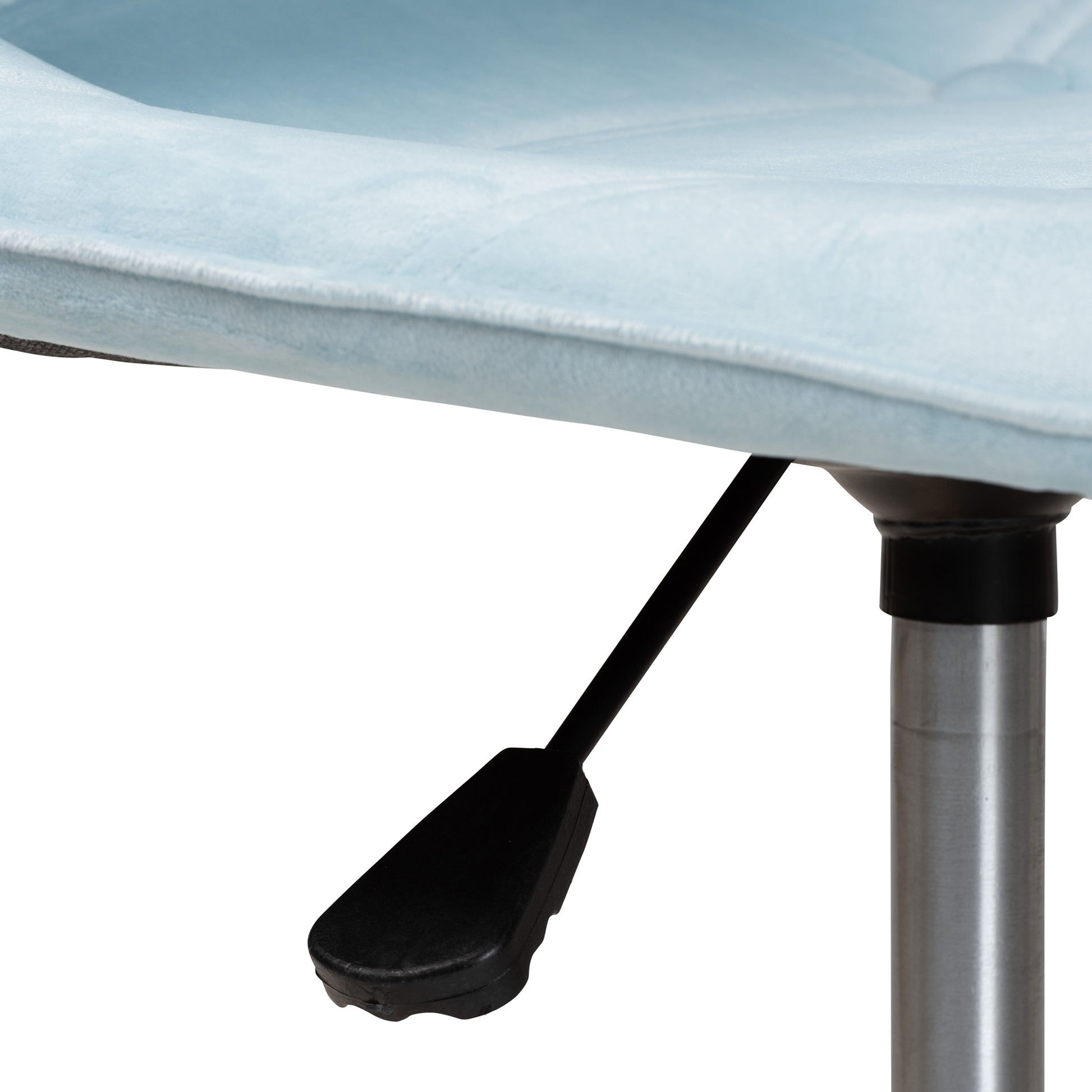 Baxton Studio Kabira Contemporary Glam and Luxe Aqua Velvet Fabric and Gold Metal Swivel Office chair | Office Chairs | Modishstore - 10