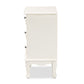 Baxton Studio Callen Classic and Traditional White Finished Wood 3-Drawer End Table | Cabinets | Modishstore - 7