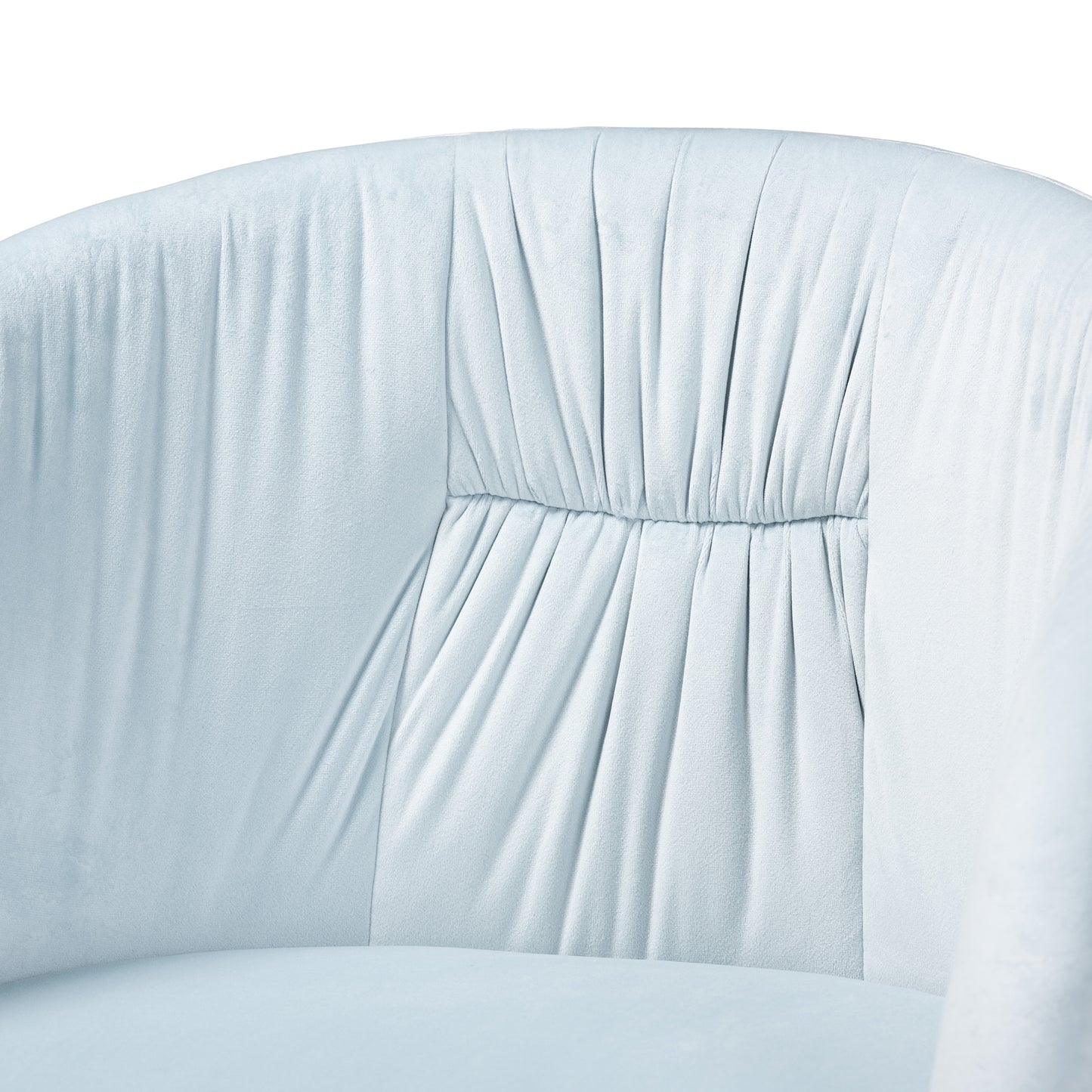 Baxton Studio Ravenna Contemporary Glam and Luxe Aqua Velvet Fabric and Gold Metal Swivel Office Chair | Office Chairs | Modishstore - 7