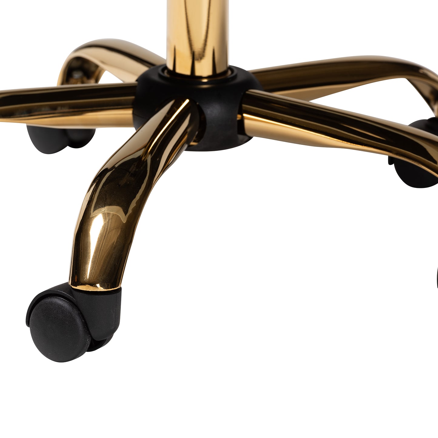 Baxton Studio Ravenna Contemporary Glam and Luxe Aqua Velvet Fabric and Gold Metal Swivel Office Chair | Office Chairs | Modishstore - 8