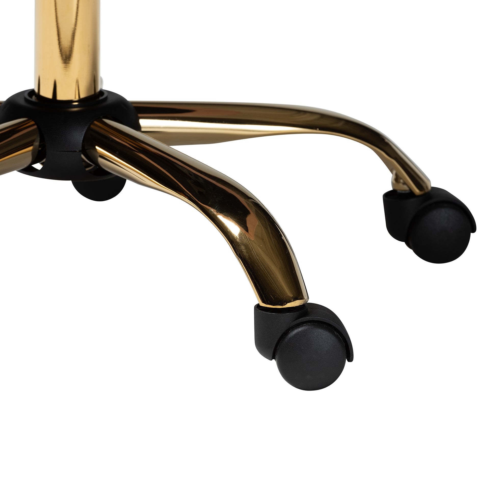 Baxton Studio Ravenna Contemporary Glam and Luxe Blush Pink Velvet Fabric and Gold Metal Swivel Office Chair | Office Chairs | Modishstore - 8