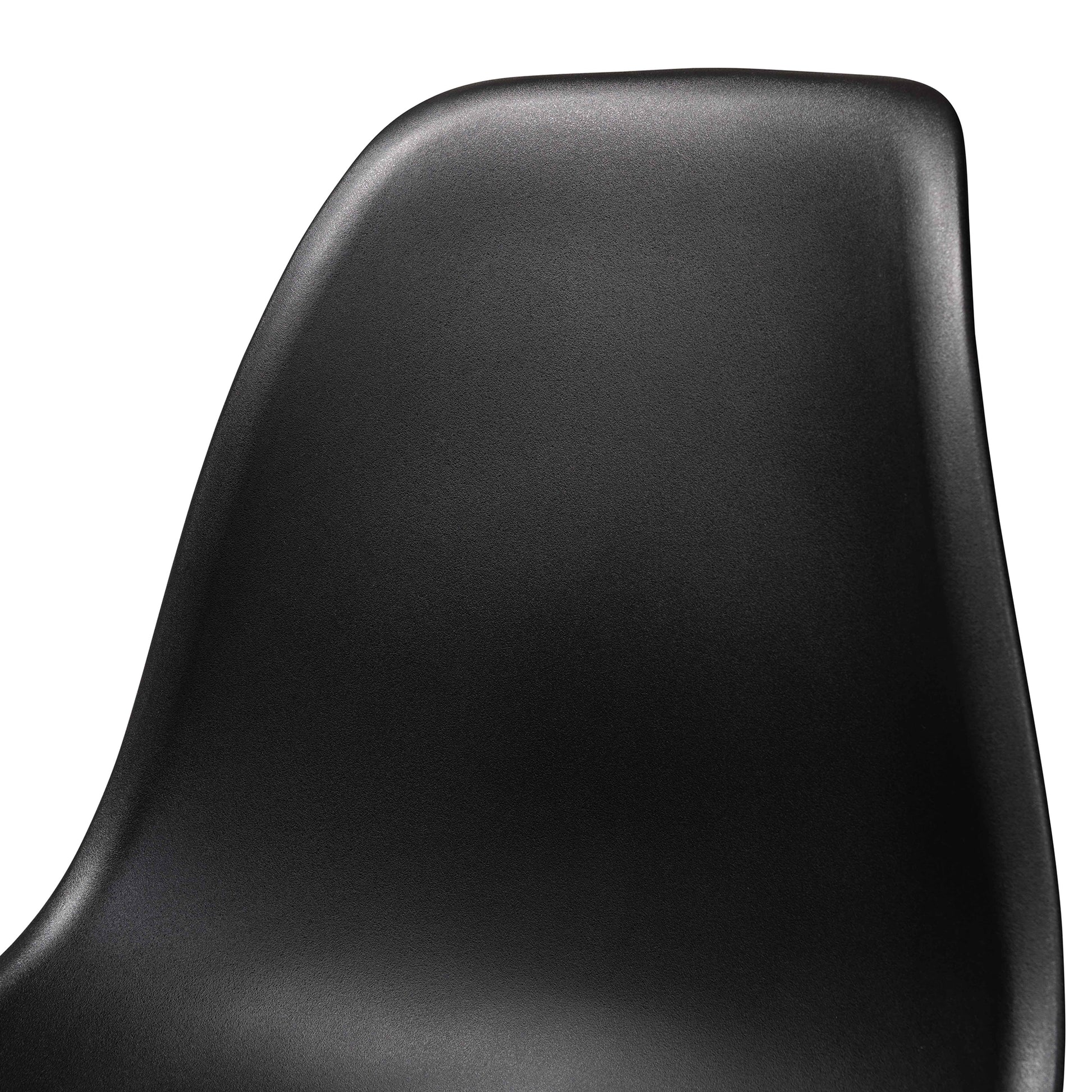 Baxton Studio Jaspen Modern and Contemporary Black Finished Polypropylene Plastic and Oak Brown Finished Wood 4-Piece Dining Chair Set | Dining Chairs | Modishstore - 4